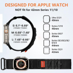 Bandletic Apple Watch Ultra Tactical Naylon Kay�� 49mm-Black