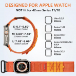 Bandletic Apple Watch Ultra Tactical Naylon Kay�� 49mm-Orange