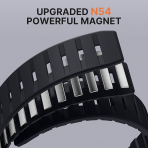Bandletic Apple Watch 11 Uyumlu Manyetik Silikon Kay��-Black