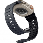Bandletic Apple Watch 11 Uyumlu Manyetik Silikon Kay��-Charcoal/Black