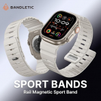 Bandletic Apple Watch 11 Uyumlu Manyetik Silikon Kay��-Starlight