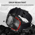 Bandletic Apple Watch 9 Metal Koruyucu Kay�� 45mm-Black/Red
