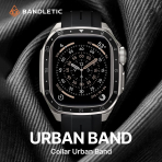 Bandletic Apple Watch 9 Metal Koruyucu Kay�� 45mm-Black/Titanium