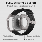 Bandletic Apple Watch 9 Metal Koruyucu Kay�� 45mm-Black/Titanium