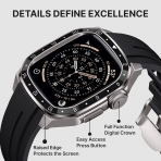 Bandletic Apple Watch 9 Metal Koruyucu Kay�� 45mm-Black/Titanium