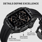 Bandletic Apple Watch 9 Metal Koruyucu Kay�� 45mm-Black/Black