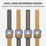 Bandletic �ift Tarafl� Manyetik Silikon Kay�� 49mm-Anthracite Gray/Ochre