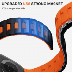 Bandletic �ift Tarafl� Manyetik Silikon Kay�� 49mm-Black/Orange