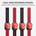 Bandletic �ift Tarafl� Manyetik Silikon Kay�� 49mm-Black/Red