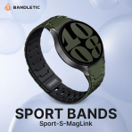 Bandletic Galaxy Watch 20mm Manyetik Silikon Kay��-Green/Black