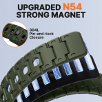 Bandletic Galaxy Watch 20mm Manyetik Silikon Kay��-Green/Black
