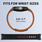 Bandletic Galaxy Watch 20mm Manyetik Silikon Kay��-Black/Orange