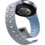 Bandletic Galaxy Watch 20mm Manyetik Silikon Kay��-Light Grey/Ice Blue