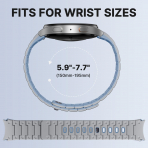 Bandletic Galaxy Watch 20mm Manyetik Silikon Kay��-Light Grey/Ice Blue