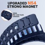 Bandletic Galaxy Watch 20mm Manyetik Silikon Kay��-Navy Blue