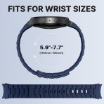 Bandletic Galaxy Watch 20mm Manyetik Silikon Kay��-Navy Blue
