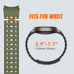 Bandletic Galaxy Watch 7 Manyetik Silikon Spor Kay��-Army Green/Black