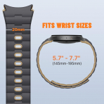 Bandletic Galaxy Watch 7 Manyetik Silikon Kay��-AnthraciteGray/Ochre