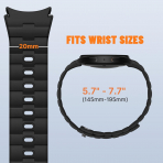 Bandletic Galaxy Watch 7 Manyetik Silikon Kay��-Black