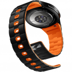 Bandletic Galaxy Watch 7 Manyetik Silikon Kay��-Black/Orange