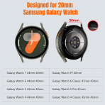 Bandletic Galaxy Watch 7 Manyetik Silikon Kay��-Black/Spacegray