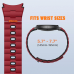 Bandletic Galaxy Watch 7 Manyetik Silikon Kay��-Red/Black
