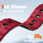 Bandletic Galaxy Watch 7 Manyetik Silikon Kay��-Red/Black