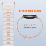 Bandletic Galaxy Watch 7 Manyetik Silikon Kay��-Starlight/Milk Tea