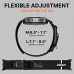 Bandletic Galaxy Watch 9/8 Naylon Sport Kay�� (Large)-Black