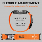Bandletic Galaxy Watch 9/8 Naylon Sport Kay�� (Large)-Orange