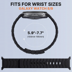 Bandletic Galaxy Watch 9 Uyumlu Manyetik Silikon Kay��-Black