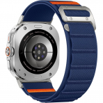 Bandletic Galaxy Watch Ultra 2/1 47mm Naylon Kay��-Titanium/Blue