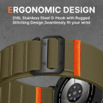 Bandletic Galaxy Watch Ultra 2/1 47mm Naylon Kay��-Black/Green