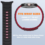 Bandletic Galaxy Watch Ultra 2/1 47mm Silikon Kay��-Black/Red