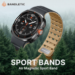 Bandletic Galaxy Watch Ultra 2 Manyetik Silikon Kay��-Anthracite Gray/Ochre