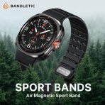 Bandletic Galaxy Watch Ultra 2 Manyetik Silikon Kay��-Black