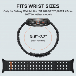 Bandletic Galaxy Watch Ultra 2 Manyetik Silikon Kay��-Black