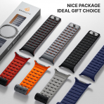 Bandletic Galaxy Watch Ultra 2 Manyetik Silikon Kay��-Black/Gray