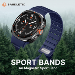 Bandletic Galaxy Watch Ultra 2 Manyetik Silikon Kay��-Navy Blue