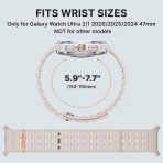 Bandletic Galaxy Watch Ultra 2 Manyetik Silikon Kay��-Starlight