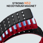 Bandletic Galaxy Watch Ultra 2 Manyetik Silikon Kay��-Black/Red