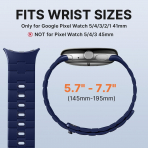 Bandletic Pixel Watch 5 Manyetik Silikon Kay�� (41mm)-Navy Blue