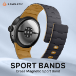 Bandletic Pixel Watch 5 Manyetik Silikon Kay�� (41mm)-Anthracite Gray/Ochre