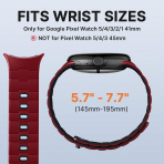 Bandletic Pixel Watch 5 Manyetik Silikon Kay�� (41mm)-Red/Black