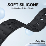 Bandletic Google Pixel Watch ile Uyumlu Silikon Kay��-Black