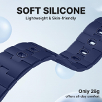 Bandletic Google Pixel Watch ile Uyumlu Silikon Kay��-Navy Blue