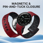 Bandletic Google Pixel Watch ile Uyumlu Silikon Kay��-Red/Black