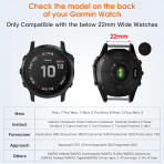 Bandletic Nylon Garmin Fenix 7/6/5 Kay -Black