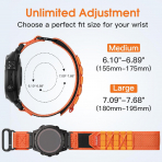 Bandletic Nylon Garmin Fenix 7/6/5 Kay -Orange