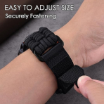 CAGOS Nylon Garmin Fenix 7X/6X/5X Kay -Black